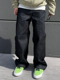 Edge raw straight denim
