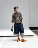 Turn-up Selvedge Denim Half Pants