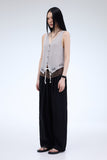 PRTN) Stripe Summer Banding Trousers