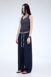 PRTN)Ribbed Lip Button Tank Top