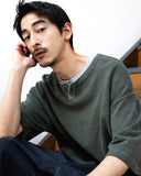 Pigment Henley Neck Pique Tee