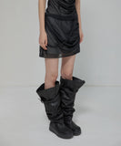 Draped Mesh Layered Mini Skirt