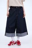 Faden Roll Up Wide Jeans
