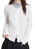 TWISTED BUTTON CARDIGAN