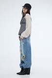 Sheen Button Rib Tank Top
