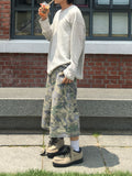 Obdic U-Neck See-Through Linen Long Sleeve