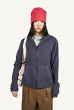 Slub Crop Hood Zip-Up