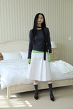 Cotton pleated skirt