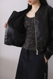 Remen leather biker jumper