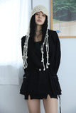 Hoodie shawl wrap cardigan