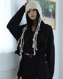 Hoodie shawl wrap cardigan