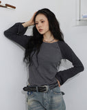 Raglan Color Matching Worm T-Shirt