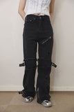 Kai zipper buckle denim