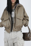 Mellow Crop Leather Jumper