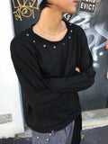 Loop Slub Eyelet Long Sleeve