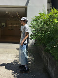 Rope Light Washing Bermuda Denim Pants