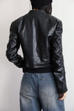 Wave shirring quilted jacket