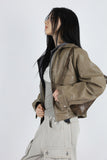 Mellow Crop Leather Jumper