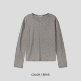 Log Crop Stripe Long Sleeve