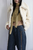 Real blend muffler cardigan