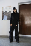 Cargo side buckle pants