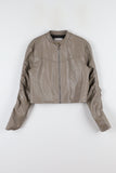 Wave shirring quilted jacket