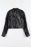 Wave shirring quilted jacket