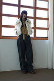 Real blend muffler cardigan
