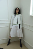 Cotton pleated skirt