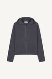 Slub Crop Hood Zip-Up
