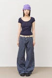 Cone Dyeing Zipper Pants