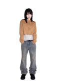 WASHED STRAIGHT DENIM PT