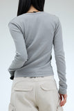Crotty Button Ribbed T-shirt