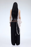 PRTN) Stripe Summer Banding Trousers
