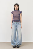 (W) Lace Sagging Denim