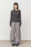 Bone Washed Cargo Pants