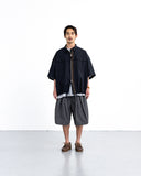 Check Zip-Up Half Shirt