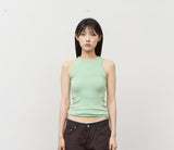 (W) Bean Ribbed Sleeveless