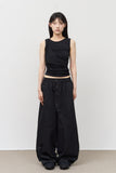Cage Button Wide Pants