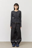 Cinch-back Wide Denim