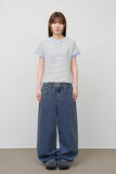 (W) Pesto Striped Top