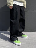 Edge raw straight denim