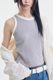 Verno waffle sleeveless top
