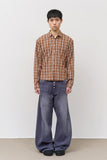 Lit Wrinkle Checked Shirt