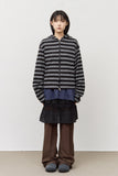 Ocean Striped Warmer Zip Hoodie