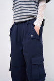 Triangle pocket wide cargo pants