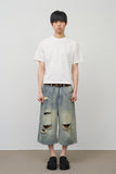 Kof Destroyed Bermuda Denim