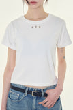 Elver eyelet cropped tee