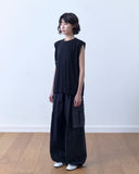 Patch Nylon Curved Pants