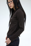 PRTN)Ribbed logo button hood top